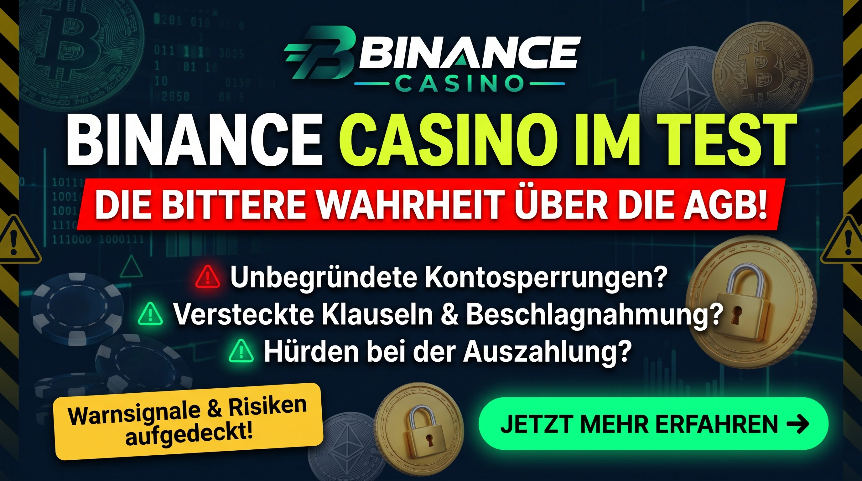 Binance Casino Logo und Plattform-Übersicht