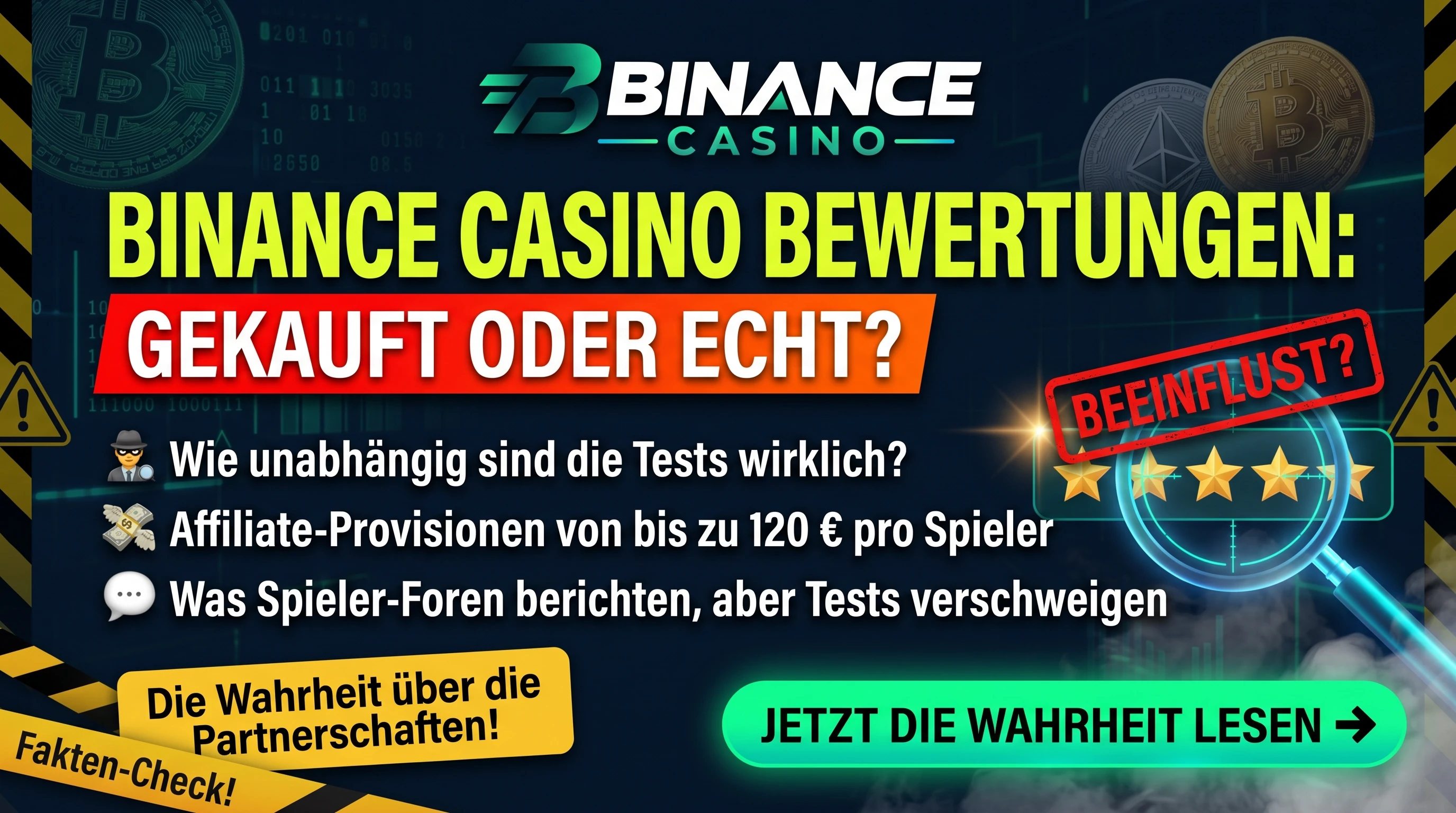 Binance Casino Spielauswahl und Krypto-Glücksspiel